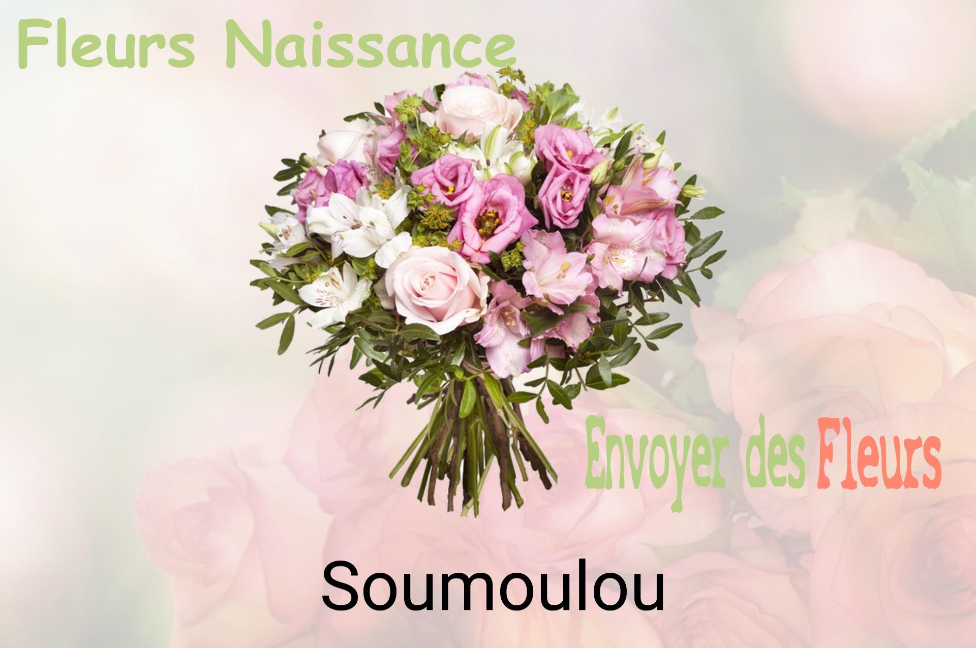 Bouquet de fleurs de naissance livré à Soumoulou